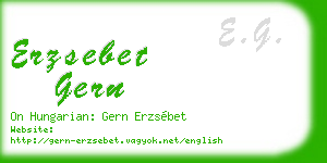 erzsebet gern business card