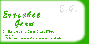 erzsebet gern business card